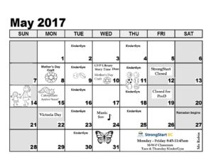 May Calendar - James Bay Community School